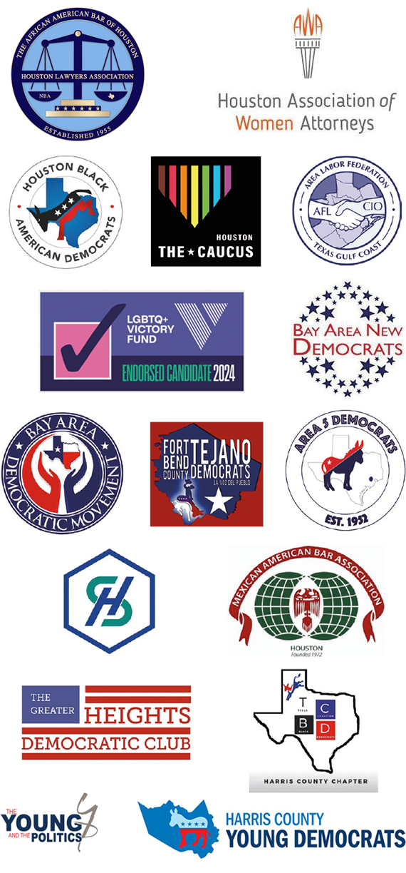 Endorsement logos for Nov. 5, 2024 general election